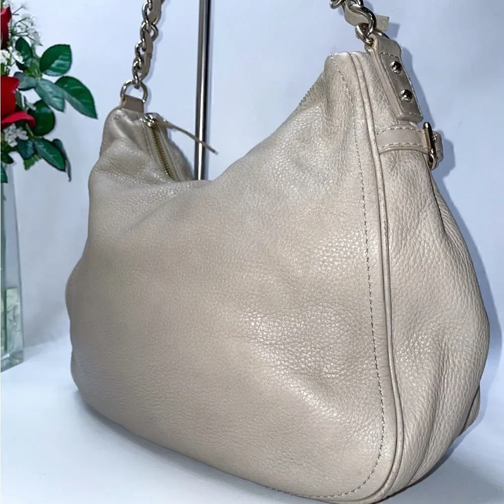 Kate Spade Leather Hobo Bag Gray Large